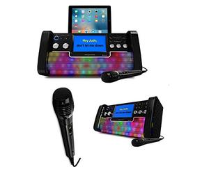 Easy Karaoke EKS780-BT Bluetooth CD+CDG Karaoke Disco Party Machine con altoparlante, 1 microfono, luci LED da discoteca e schermo TFT a colori da 7 pollici