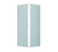 Easy Kit - Cabina Box doccia con 2 ante a soffietto, 70 x 90 cm, altezza 185 cm, in PVC, bianco, apertura angolare