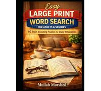 Easy Large Print Word Search for Adults & Seniors: 40 Brain Boosting Puzzles for Daily Relaxation