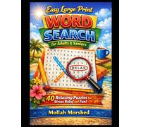 Easy Large Print Word Search for Adults & Seniors: 40 Relaxing Puzzles for Stress Relief and Fun