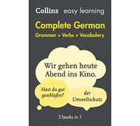 Easy Learning German Complete Grammar, Verbs and Vocabulary (3 books (Tascabile)