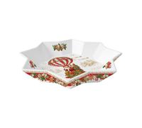 EASY LIFE Christmas Memories Vassoio Tondo 25cm Porcellana Tavola di Natale