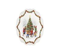 EASY LIFE Cofanetto piatto per torte, diametro 32 cm, con pala in porcellana chrismas roUND DANCE
