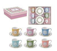 Easy Life Confezione da 6 tazze da caffè, 10 cl, in porcellana