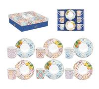 Easy Life Confezione da 6 tazze da caffè, 10 cl, in porcellana