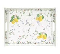 EASY LIFE Fleurs et Citrons Vassoio con Manici 52x37cm Melamina