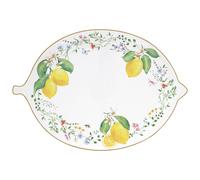 EASY LIFE Fleurs et Citrons Vassoio Limone 30x21,5cm Porcellana