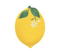EASY LIFE Fleurs et Citrons Vassoio Limone 30x22cm Porcellana