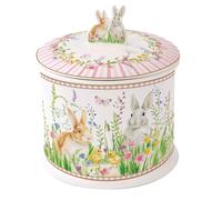 EASY LIFE Happy Easter Biscottiera 14x16cm Porcellana Tavola di Pasqua