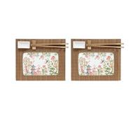 EASY LIFE Jardins d'Orient Set Sushi in Porcellana con Tovagliette e Bacchette