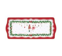 EASY LIFE Magie de Noel Vassoio Rettangolare Natalizio 35x15cm Porcellana