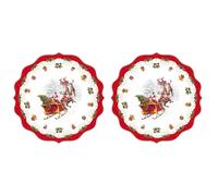 EASY LIFE Nostaligc Christmas Set 2 Tovagliette Sagomate Tonde 34,5cm Tavola di