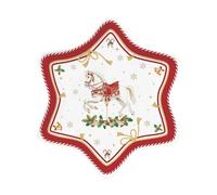 EASY LIFE Piatto di natale a stella Christmas Tale D22.5 cm