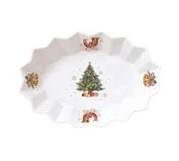 EASY LIFE Piatto ovale di natale in porcellana Christmas Tale 25x17 cm