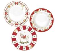 Easy Life Servizio 18 piatti di natale per 6 persone "Christmas Tale" D26,5/D21,5/D19 cm