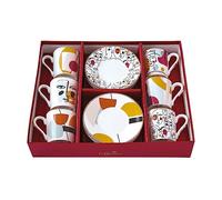EASY LIFE Set 6 tazzine Espresso 100 ml con piattini Modernism