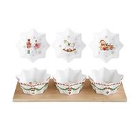 EASY LIFE SET APERITIVO 3 CIOTOLINE SU VASSOIO 34 X 12 CM - MAGIE DE NOEL