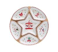 EASY LIFE Set aperitivo con 6 ciotoline e Base in Bamboo Christmas Wonderland
