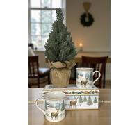 Easy Life Tazza IN Porcellana Hirsch White Forest 300ml 2er Set Scatola Regalo