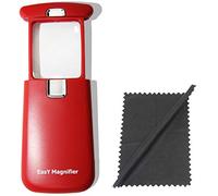 EasY Magnifier Lente di Ingrandimento Tascabile per Lettura 3.0X (300%) con Luce LED; Lenti d'ingrandimento Professionale; Lentino Ricambio, Regalo per Anziani