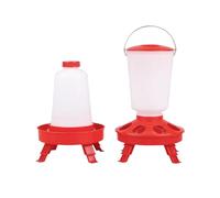 Easy Media Mangiatoia da 1,5 Kg ed abbeveratoio da 1,5 L per pulcini e quaglie, con piedini regolabili in altezza
