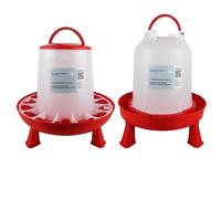 Easy Media Mangiatoia da 9 Kg + Abbeveratoio da 11 L, con piedini, per pollame,