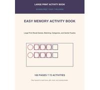 Easy Memory Activity Book for Seniors: Large Print Recall Games, Matching, Categories, and Gentle Puzzles