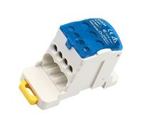 Easy Mount Junction Box 8 Channel Brass Connectors Sturdy Plastic Materials DIN Rails Compatible Electrical Splitters Industrial Electrical Connectors