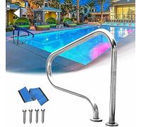 Easy-Mount Pool Rail - 31.5" x 31.5" Adjuble Railing with Armrest Cover, Safe Pool Rail for Swimming Pools, And Table Support for Swimmers