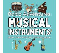 Easy Musical instruments Bold Lines Coloring Book