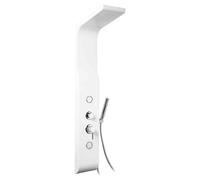 EASY PANNELLO COLONNA DOCCIA A PIOGGIA IDROMASSAGGIO CASCATA ABS BIANCO SOFFIONE