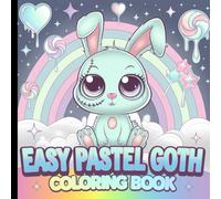 Easy Pastel Goth Coloring Book: Cute and Spooky Designs for Relaxation and Fun.