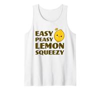 Easy Peasy Lemon Squeezy Carino Adorabile Kawaii Lemon Food Pun Canotta