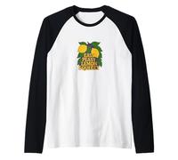 Easy Peasy Lemon Squeezy retrò agrumato Umorismo Design Estivo Maglia con Maniche Raglan