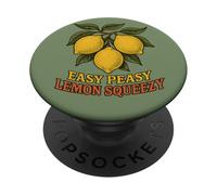 Easy Peasy Lemon Squeezy retrò agrumato umorismo design estivo PopSockets PopGrip Adesivo