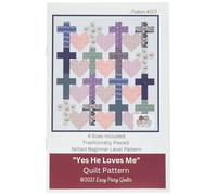 Easy Piecy Quilts LLC Yes He Loves Me Quilt Pattern Motivo:, Multi