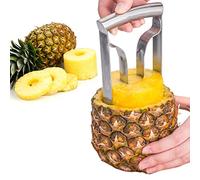 Easy Pineapple Cutter Small Shapes - Attrezzo da cucina per affettare l'ananas in acciaio inossidabile per la casa Negozio di frutta Supermercato Ristorante | Lame affilate Manico antiscivolo Vincente