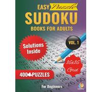 Easy Puzzle Sudoku Books For Adults: 16x16 Grid 8.5x11 Large print 400 Puzzles Easy difficulty for Beginners Solutions Included