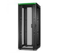 Easy Rack 800mm/42U/1000mm, con tetto, ruote, piedi e 4 supporti, senza pannelli laterali, nero