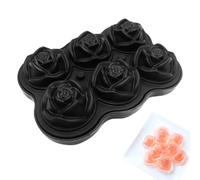 Easy Release Cake Soap Mold, 6 Grids Reusable Freezer Ice Trays Kitchen Tools For Cocktail Tea Coffee | Rose Ice Molds For Cocktails, Silicone Flower Mold,