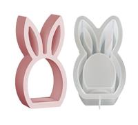 Easy Release Candle Molds, Easter Bunny Casting Mould, Adorable Holiday Candle Mold with Smooth, Craft Accessory, Home Tool with Design, Candles Holder for Plaster Wax