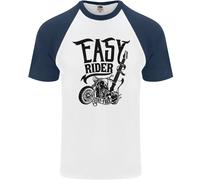 Easy Rider Maglietta Baseball S/S Per Uomo Motociclista