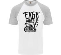Easy Rider Maglietta Baseball S/S Per Uomo Motociclista
