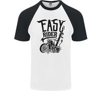 Easy Rider Maglietta Baseball S/S Per Uomo Motociclista