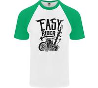 Easy Rider Maglietta Baseball S/S Per Uomo Motociclista