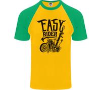 Easy Rider Maglietta Baseball S/S Per Uomo Motociclista