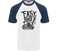 Easy Rider Maglietta Baseball S/S Per Uomo Motociclista