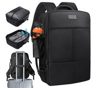 EASY SPEED Zaino Sottovuoto, Sistema Di Compressione Dell'aria Espandibile Da 80 l, Impermeabile e Approvato TSA, Ideale Per i Viaggi, Per Laptop Da 19", Nero (Pompa Per Il Vuoto Inclusa)