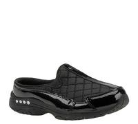 Easy Spirit Donna TRAVELTIME12 Mule, Nero/Argento Vernice, Vernice Nera e Argento., 37.5 EU