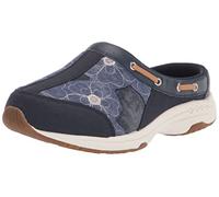 Easy Spirit Womens Travel Time Leather Closed Toe Casual Slide, Blue, Size 10.0